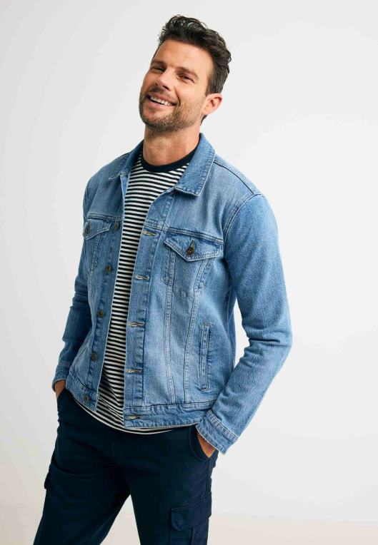 Mexxbež moški denim jakna krona belilo 860R522