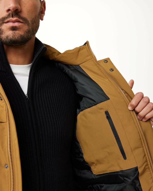 Mexxrjav moški zlata parka s kapuco 860R601