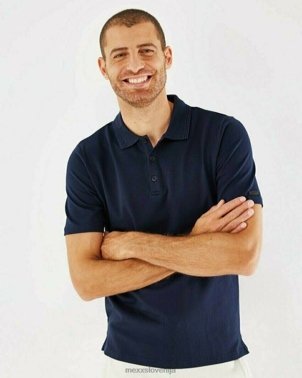 Mexxmodra moški mercerizirana pokovka polo mornarsko modra 860R722