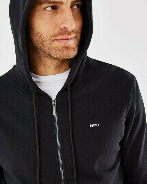 Mexxschwarz moški črna jopica s kapuco 860R619