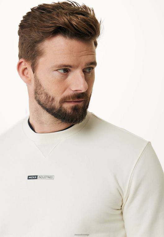 Mexxbež moški bel pulover z okroglim izrezom 860R654