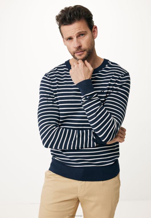 Mexxmodra moški mornarsko modri pulover z okroglim izrezom 860R546