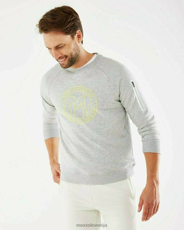 Mexxsiva moški pulover z okroglim izrezom siv melee 860R727
