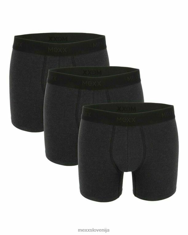 Mexxschwarz moški boksarice 3-pack black melee 860R649