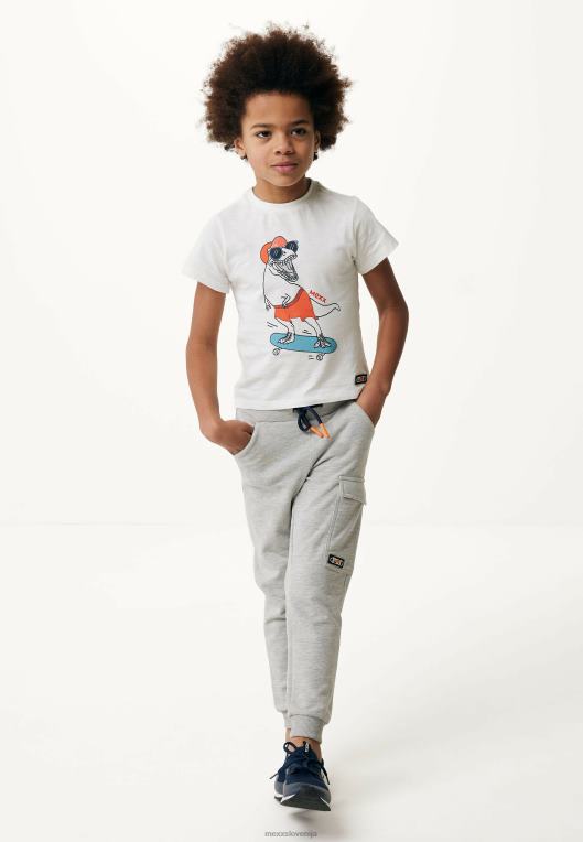 Mexxbež fantje majica s kratkimi rokavi, umazano bela 860R902