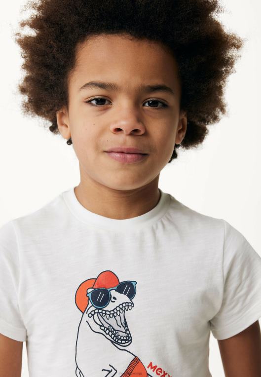 Mexxbež fantje majica s kratkimi rokavi, umazano bela 860R902