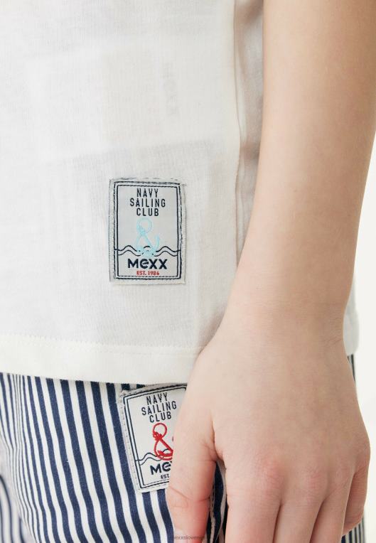 Mexxbombaž fantje osnovna majica z belimi umetninami 860R878