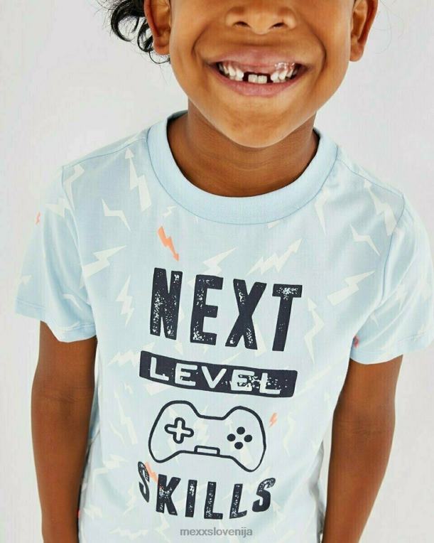 Mexxmodra fantje potiskana majica svetlo modra 860R970