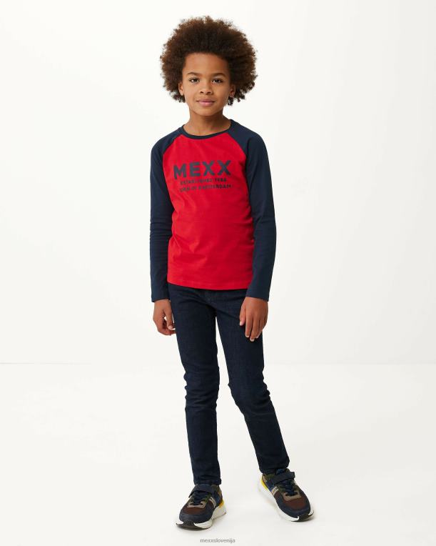 Mexxrdeča fantje barvna majica z dolgimi rokavi 860R936