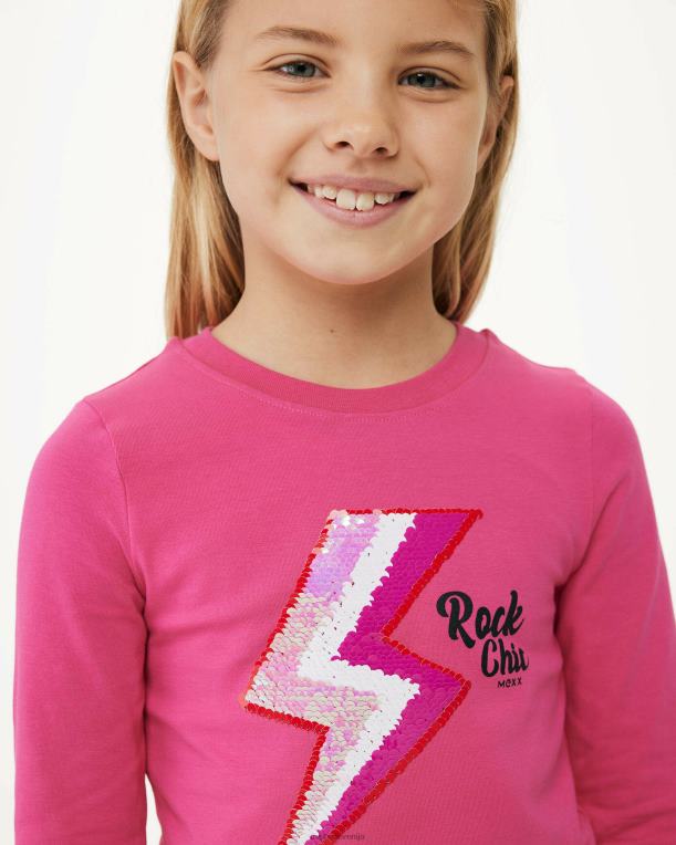 Mexxroza dekleta dvosmerna majica z dolgimi rokavi 860R834