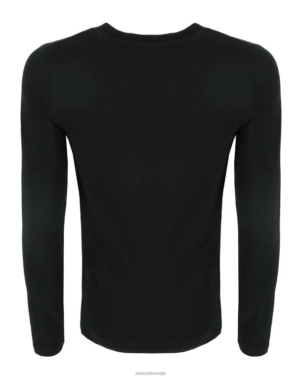 Mexxschwarz dekleta črna majica z dolgimi rokavi 860R836