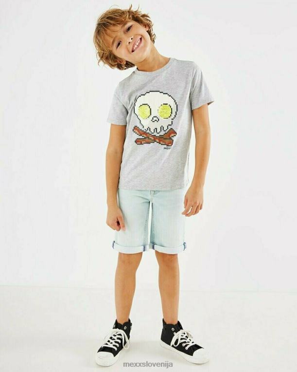 Mexxsiva fantje umetniška majica siva melee 860R911