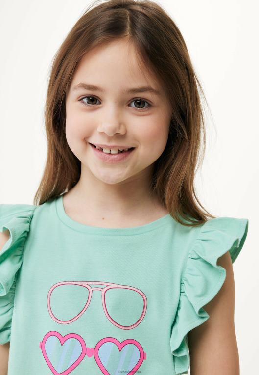 Mexxzelena dekleta majica s kratkimi rokavi svetla 860R805