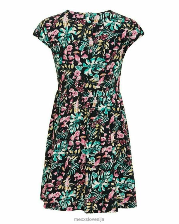 Mexxmodra dekleta mornarsko modra obleka s potiskom 860R800