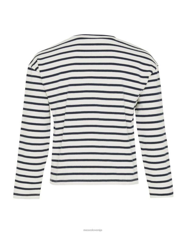 Mexxbela dekleta črtast pulover s spuščenimi rameni 860R827