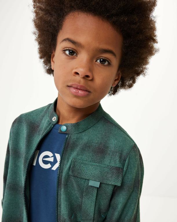 Mexxzelena fantje karirasta temna srajca z zadrgo 860R945