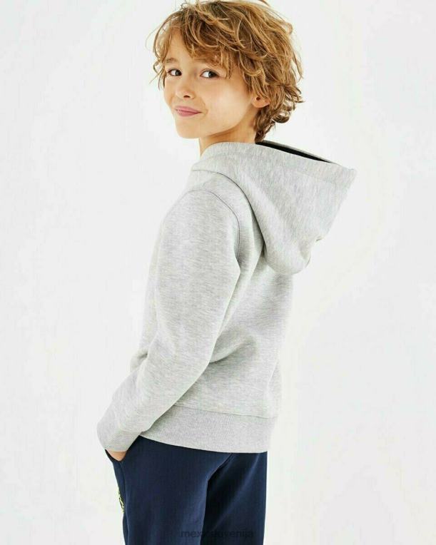 Mexxsiva fantje pulover s kapuco siv melee 860R969