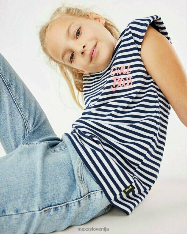 Mexxbela dekleta črtaste zgornje naramnice umazano bele 860R784