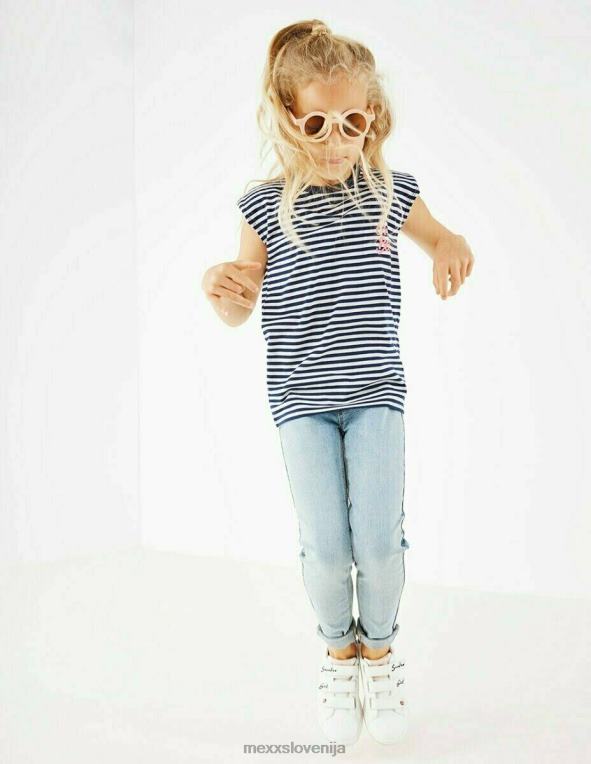 Mexxbela dekleta črtaste zgornje naramnice umazano bele 860R784