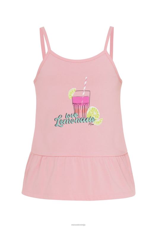 Mexxroza dekleta top brez rokavov losos 860R759