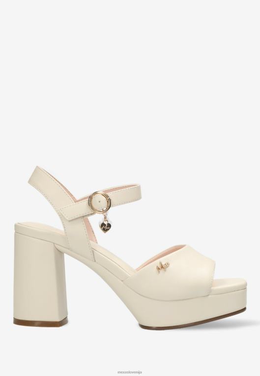 Mexxbež ženske sandal s peto lou smetana 860R293