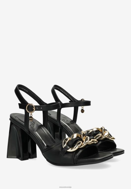 Mexxschwarz ženske sandal s peto lauren črn 860R323