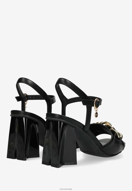 Mexxschwarz ženske sandal s peto lauren črn 860R323