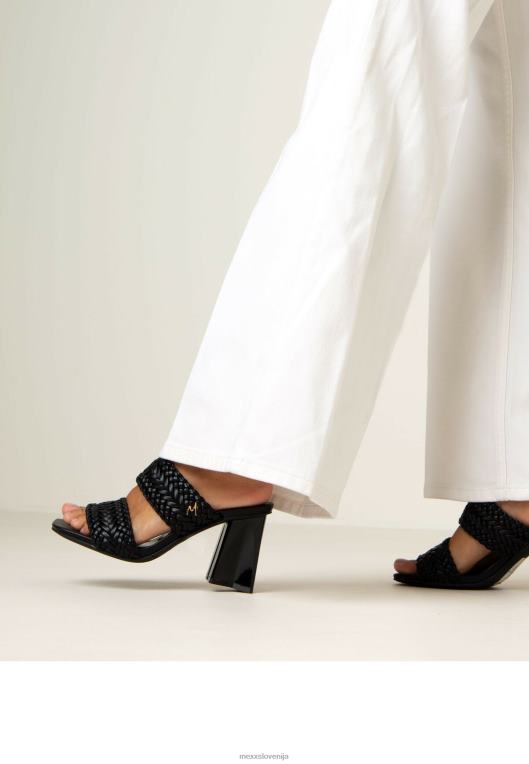 Mexxschwarz ženske sandal s peto lila črn 860R240