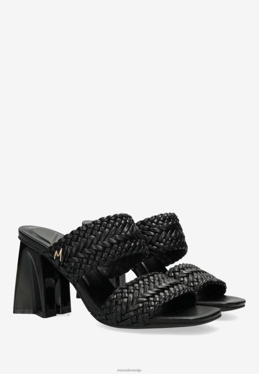 Mexxschwarz ženske sandal s peto lila črn 860R240