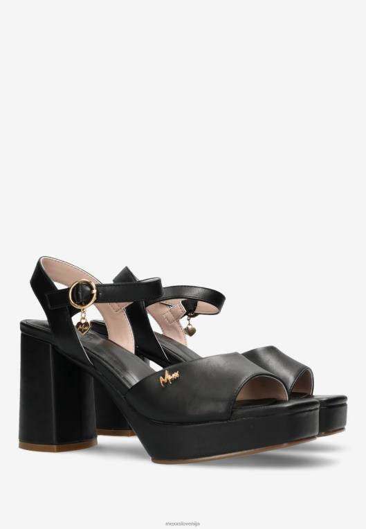 Mexxschwarz ženske sandal s peto lou black 860R292