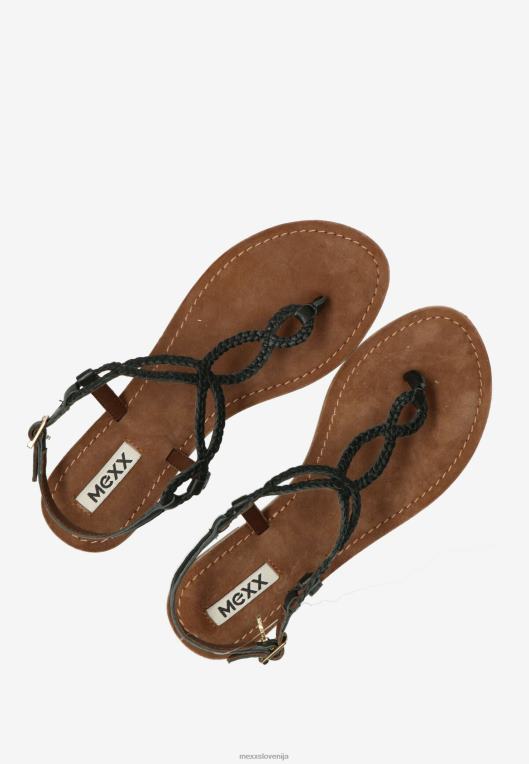 Mexxschwarz ženske sandale jolene črne 860R384
