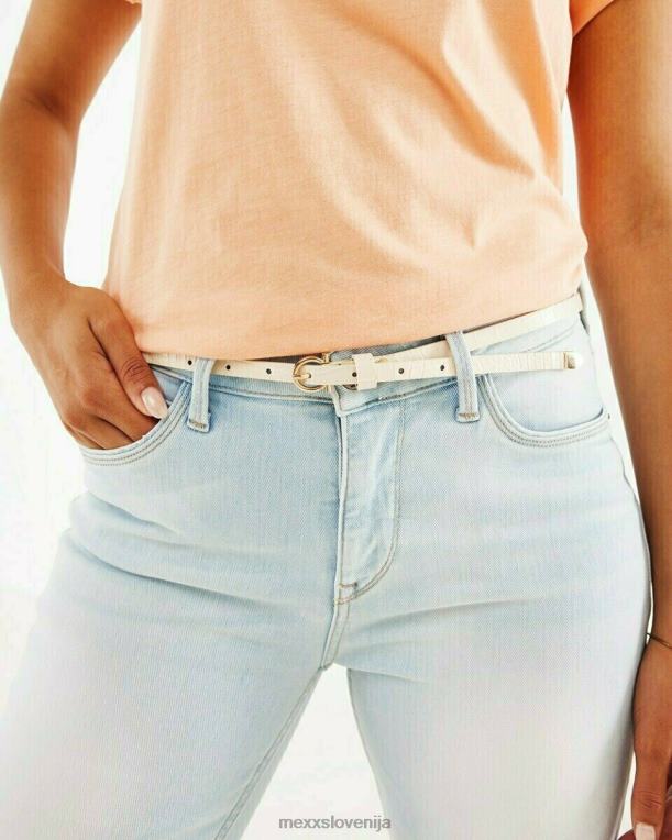 Mexxbela ženske osnovni pas majhen umazano bel 860R443