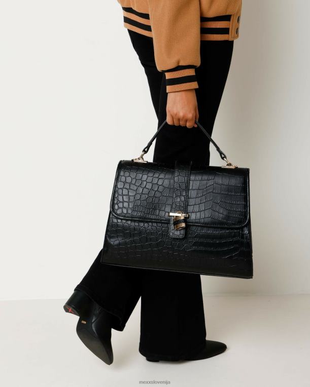 MexxČrna ženske kroko torba za prenosnik 860R427