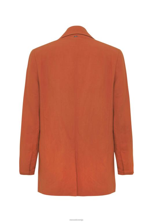 Mexxoranžna ženske laneni enoprsni blazer brick 860R87