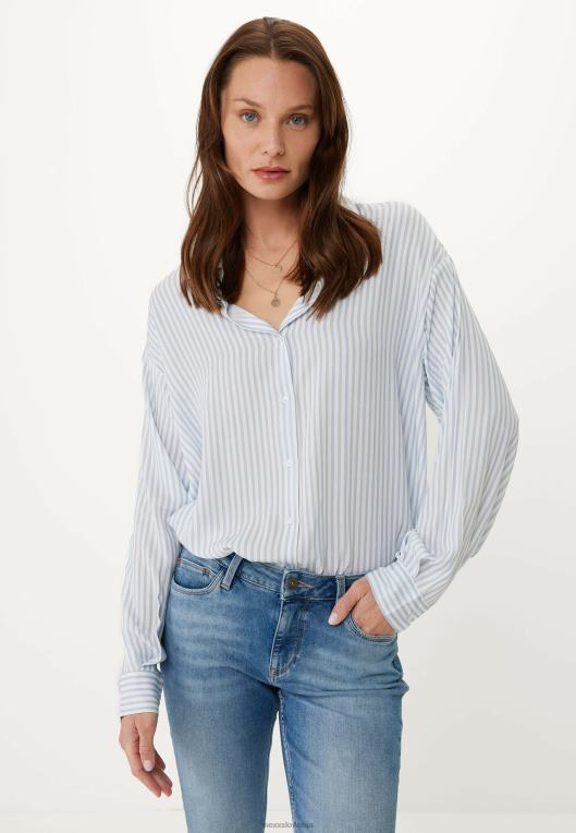 Mexxbela ženske črtasta bluza z dolgimi rokavi 860R128