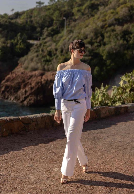 Mexxmodra ženske bluza s prostimi rameni 860R96