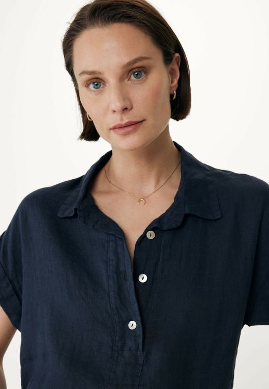 Mexxmodra ženske mornarska bluza s kratkimi rokavi 860R37