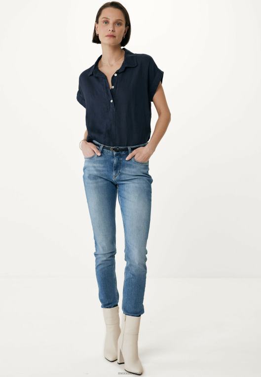 Mexxmodra ženske mornarska bluza s kratkimi rokavi 860R37