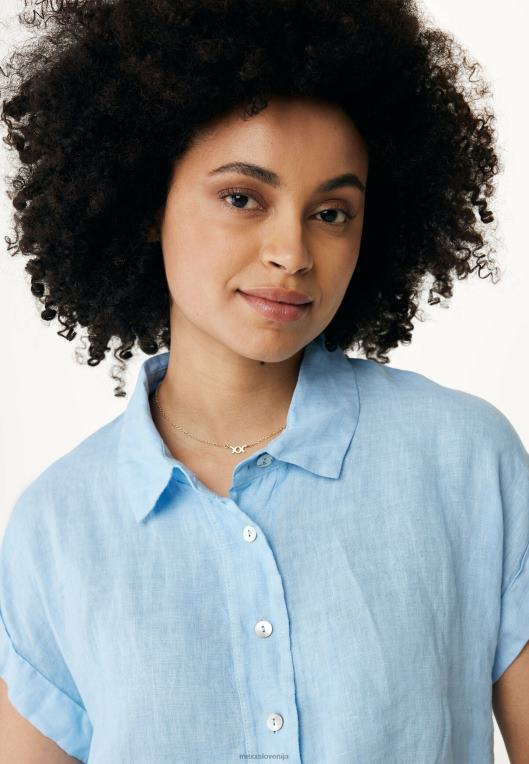 Mexxmodra ženske svetla bluza s kratkimi rokavi 860R33