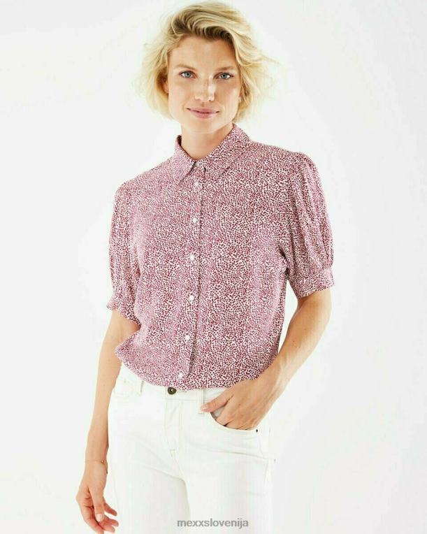 Mexxroza ženske bluza s kratkimi rokavi fuksija 860R185