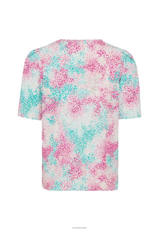 Mexxroza ženske modro zelena bluza s kratkimi rokavi 860R26