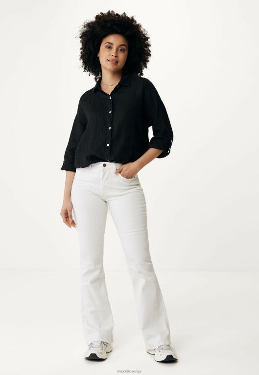 Mexxschwarz ženske gumb skozi črno bluzo 860R117