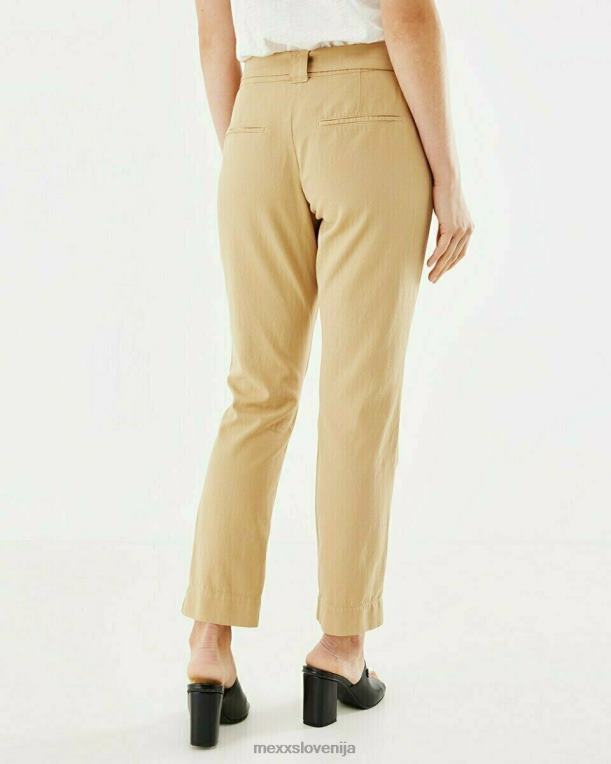 Mexxzlato ženske hlače s pasom bež 860R217