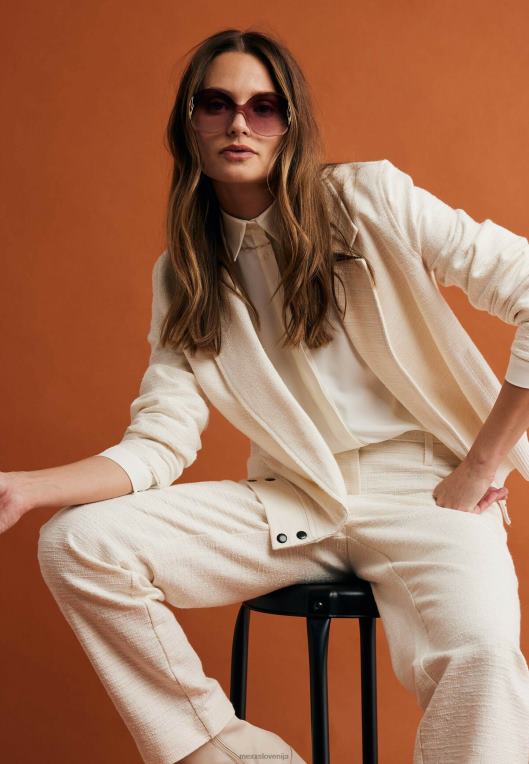 Mexxbež ženske bomber jakna krem ​​bela 860R44