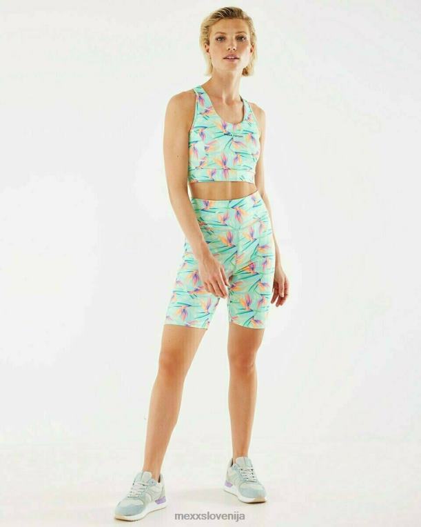 Mexxzelena ženske bikershort z visokim pasom svetle mete 860R405