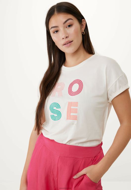 Mexxbež ženske bela majica s kratkimi rokavi 860R28