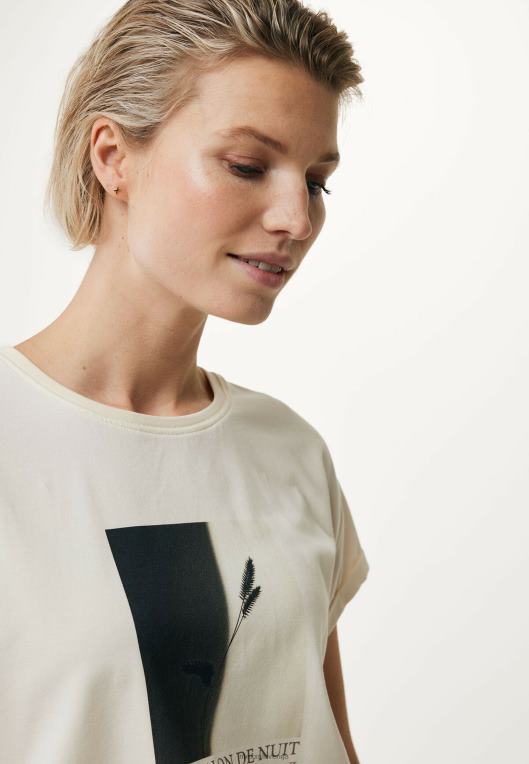 Mexxbež ženske bela majica z zavihanimi rokavi 860R142