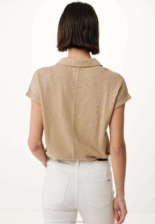 Mexxbež ženske polo majica s kratkimi rokavi, pesek 860R8