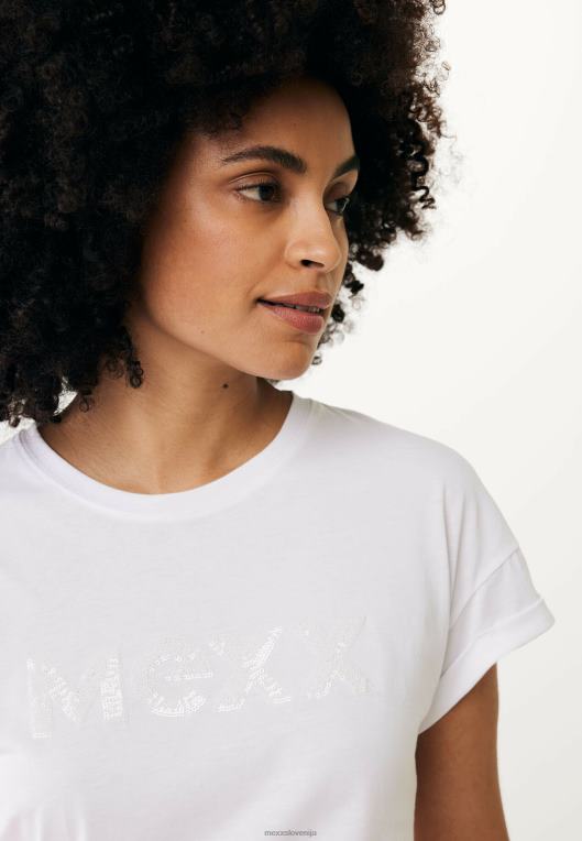 Mexxbež ženske prevelika bela majica s kratkimi rokavi 860R25