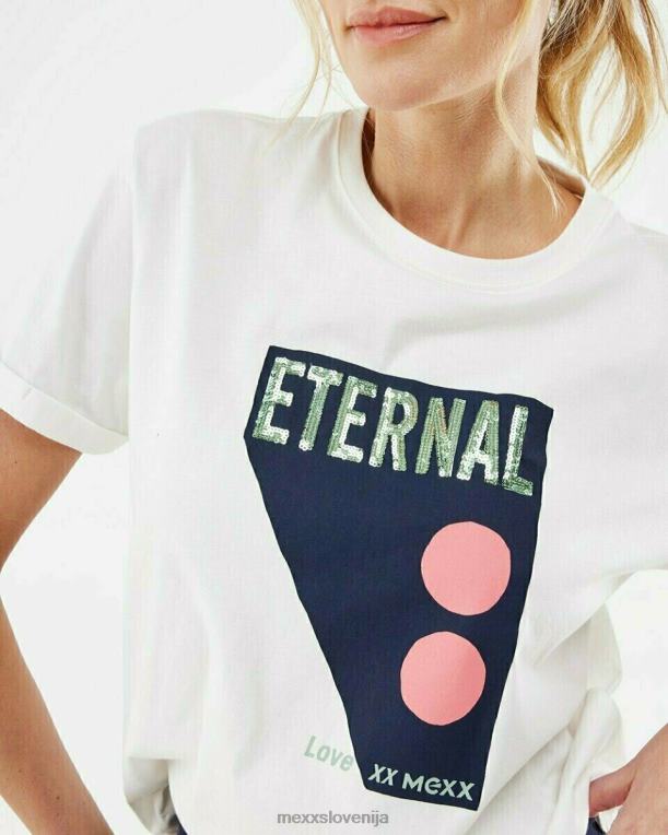 Mexxbela ženske bela majica z okroglim izrezom 860R173